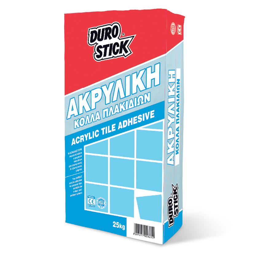 DUROSTICK ΑΚΡΥΛΙΚΗ ΚΟΛΛΑ ΠΛΑΚΙΔΙΩΝ ΛΕΥΚΗ
