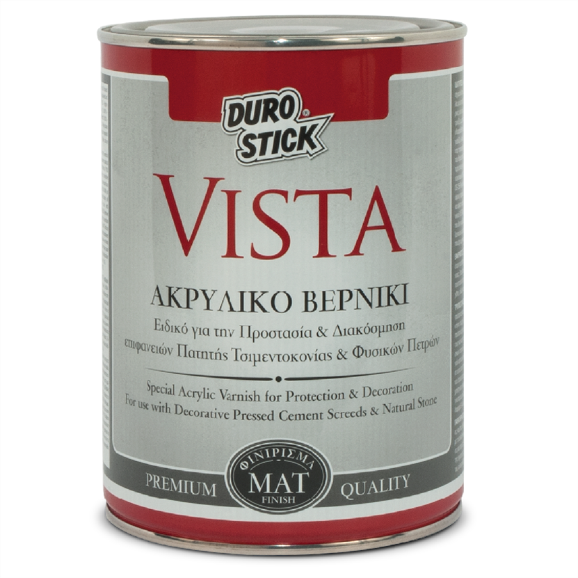 DUROSTICK VISTA ΑΚΡΥΛΙΚΟ ΒΕΡΝΙΚΙ ΔΙΑΦΑΝΕΣ ΜΑΤ 750ml